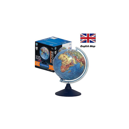 21cm AR Globe Illuminated Cable Free LED Light - Physical Map (Day) - Consellation Globe (Night)- Augmented Reality App iOS - Light up globe 2