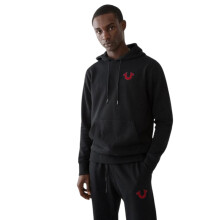 (S, Black) True Religion Mens Pullover Hoodie