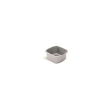 8 Litre Small Rectangular Bowl, Metallic Silver