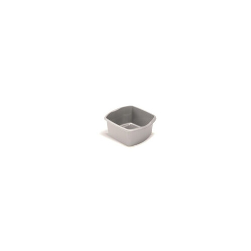 8 Litre Small Rectangular Bowl, Metallic Silver