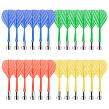 ACQUWISTACH Replacement Magnetic Darts 24pcs Safe Plastic Wing Target Game Toys(Green,Red,Yellow and Blue)