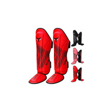 Adult Shin Pad, Shin Protector, Shin Guard compatible with Boxing, MMA, Muay Thai, Martial Arts Training (Red, L/XL)