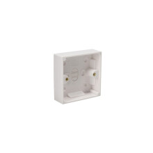 Axiom Surface Mounted Back Box Pattress Single 1 Gang 25mm Deep Electrical Socket, White (5)