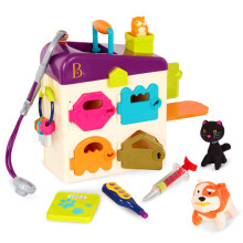 B. toys - Toy Vet Set compatible with Toddlers Kids - Pet Care Set - Pretend Play Set - Vet Clinic Tools Plush Toys - 2 years + - Pet Vet
