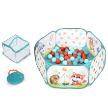 Ball Pit - 42 Colorful Balls - Foldable & Portable - Ball Pit Set compatible with Toddlers Kids - Mini Playspace - 1 Year +