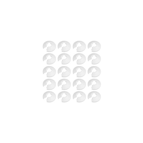 20 PCS Plastic Radiator Pipe Collars Strong White Plastic Pipe Covers Sleeve compatible with 16 mm Diameter Pipe 1