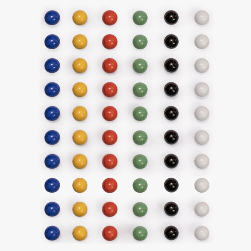 60 Pieces Chinese Checkers Glass Marbles Set with Solid Colors - 16 Millimeters 2