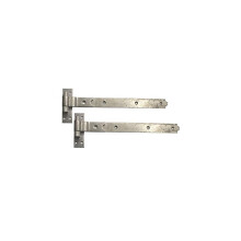 BH06862 (2 Pcs) Gate Hinges Heavy Duty Hook and Band Cranked Necked Galvanised 250mm (10 Inch) - Pack of 2 Pieces