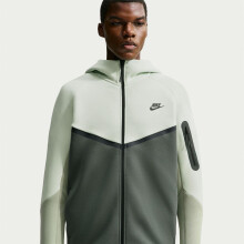 (XL, Camo Green/Jade Green) Nike Mens Tech Chevron Full Zip Hoodie