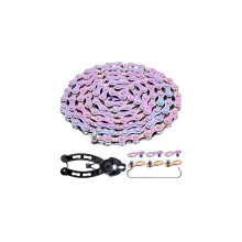 Bicycle Chain 6/7/8 Speed Colour Bicycle Chain 1/2 x 3/32 lnch 116 Links with 2 Pairs of Chain Lock