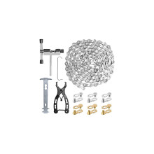 Bike Chain Multi Function Bike Mechanic Repair Kit Bicycle Chain and Chains Checker 6/7/8 Speed Chain, 1/2x3/32 Inch