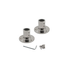 Boat Railing Fittings Deck Hardware 316 Stainless Steel 90 Degree Tube Base Rod Flange Holder (pack of 2)