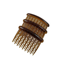3PCS Vintage U-Shape Black Side Hair Combs Elegant Hairstyle Tool Women Girls Dark Coffee