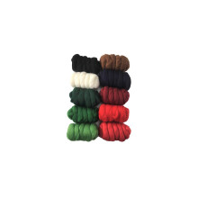 Christmas - 250gm Pack of 10 Merino Wool Tops compatible with Needle & Wet Felting and Spindle Spinning
