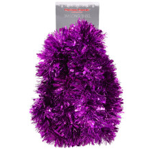 Christmas Concepts 3m (9.10ft) Chunky/Fine Christmas Tinsel Garland - Christmas Decoration Tinsel Garland (Purple)