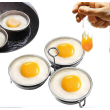 Cuiseur à œufs pochés en acier inoxydable, 3 tasses, idéal pour le petit-déjeuner