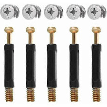 50 conectores excéntricos de rueda de aleación de zinc de 16 mm para herrajes de montaje de muebles.