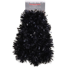 Christmas Concepts 3m (9.10ft) Chunky/Fine Christmas Tinsel Garland - Christmas Decoration Tinsel Garland (Black)