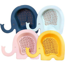 Elephant Triangle Sink Drain Strainer Filter Stopper Rack Sponge Holder Pink Yellow Blue