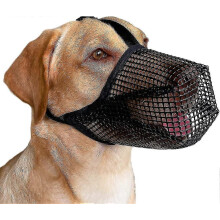 Bozal para perros con cubierta de malla suave y correas ajustables para perros pequeños, medianos y grandes.