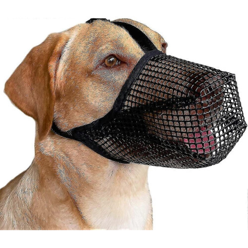 Soft Mesh Covered Dog Muzzle with Adjustable Straps for Small Medium Large Dogs