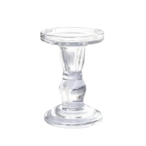 Glass Candle Holders - Clear (Medium)