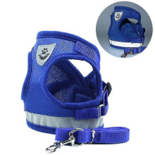 (Blue, 26cm) Kissanvaljaat, joissa 360 kääntyvä rintakehä ja heijastinnauhat turvalliseen yökävelyyn, säädettävät koot