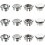 12-Pack Round Hole Sink Overflow Rings Replacement Trim Inserts for Washbasin 1