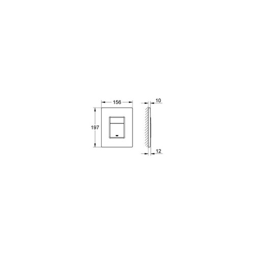38732000 | Skate Cosmopolitan WC Wall Plate,Chrome 1