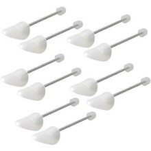 5 Pairs Adjustable Shape-Keeping Shoe Tree Boot Stretchers Spring Coils Transparent Unisex