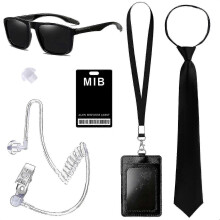 Ensemble de costume d'agent secret espion avec accessoires pour hommes, femmes et enfants (cosplay)