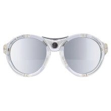 Occhiali da sole grigio argento con cristalli ML0046 26C, lenti a specchio argentate