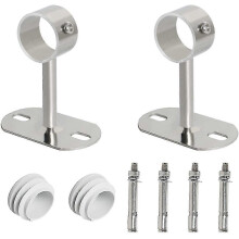 Ceiling Mount Bracket 32mm Dia Wardrobe Pipe Rod Lever Support Holder Pipe Flan