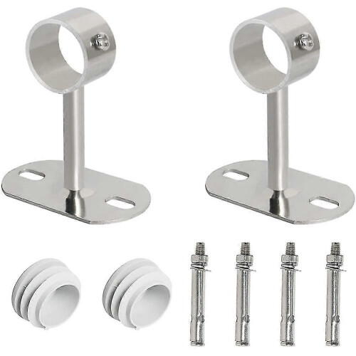 Ceiling Mount Bracket 32mm Dia Wardrobe Pipe Rod Lever Support Holder Pipe Flan