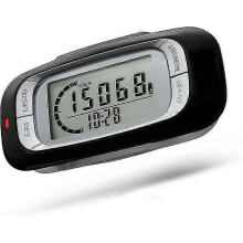 Podómetro 3D para caminar con clip, almacenamiento de 7 días, rastreador de calorías, millas, kilómetros, portátil, para hombres.