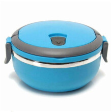(blue, 650ml) Izolowany pojemnik na lunch z wkładem ze stali nierdzewnej, szczelny, do użytku w szkole i biurze