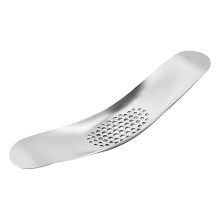Presse-ail manuel en acier inoxydable en forme d'arc + presse-ail en forme de bateau