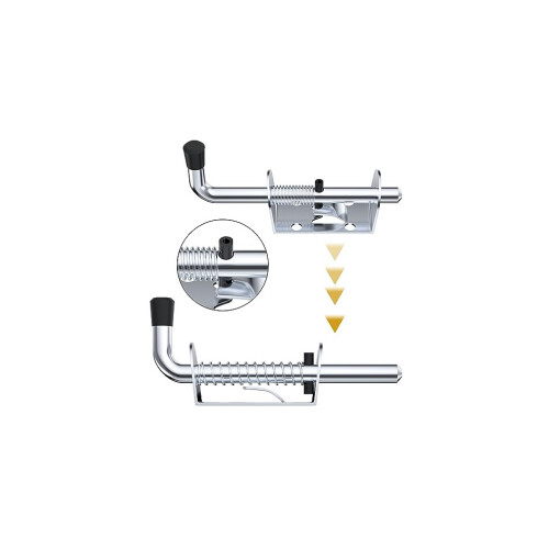 2 PCS 128MM Heavy Duty Spring Latch Pins,Spring Loaded Gate Latch 2
