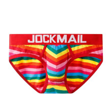 Rainbow Low Waist Herren-Slips aus gestreifter, atmungsaktiver Baumwolle