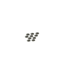 Chrome 15mm Radiator Pipe Hole Collars Cover Radsnaps (Pack of 10 Collar), Silver