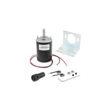 DC 12/24V 30W High Speed CW/CCW Permanent Magnet DC Motor (12V DC 3500RPM) and 37mm Dia DC Geared Motor Mounting Bracket Holder w/ 6mm Hex Coupling