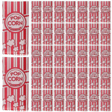 100 grands sacs à popcorn en papier résistant à l'huile, avec support et organisateur.