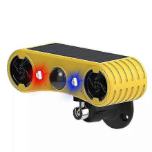 Alarme de sécurité solaire à 13 sons simulant les aboiements de chien, avec détecteur de mouvement infrarouge et lumière.