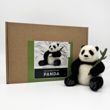 Needle Felting Kit, Panda. Make a Life-Like Panda with This Planet Friendly Craft kit compatible with Adults and Teens.