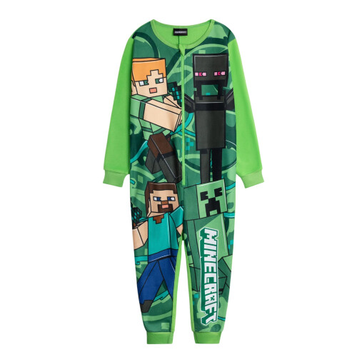 Minecraft (13-14 Years, Green) Minecraft Boys Creeper Jumpsuit