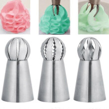Juego de 3 boquillas rusas para decorar pasteles con forma de flor, ideales para repostería.