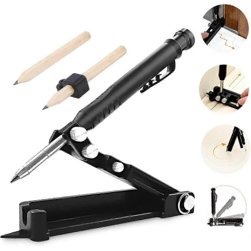 Multifunction Scribing Tool Carpenter Pencil Deep Hole Marker Woodworking DIY Construction