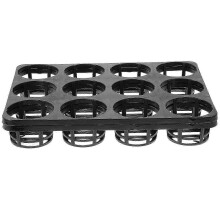 Ensemble de 2 supports pratiques noirs pour plateaux de plantation