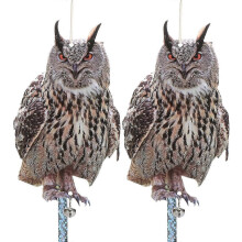 Éloignez les pigeons, les chats et les corbeaux - Épouvantail avec bandes répulsives
