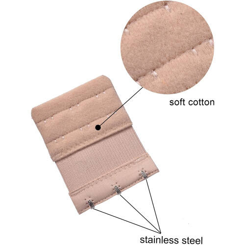 Bh-förlängare Vit/Svart/Ljust beige 3-pack 2